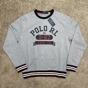 Polo Ralph Lauren Phys Ed Sweatshirt Grey Crewneck Sweater Men’s Size Medium